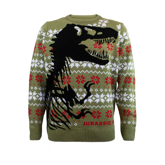 Jurassic Park Christmas Jumper (Kahki)