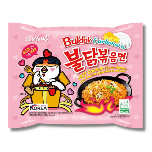 Samyang Buldak Hot Chicken Ramen Carbonara Flavour Korea (130g)