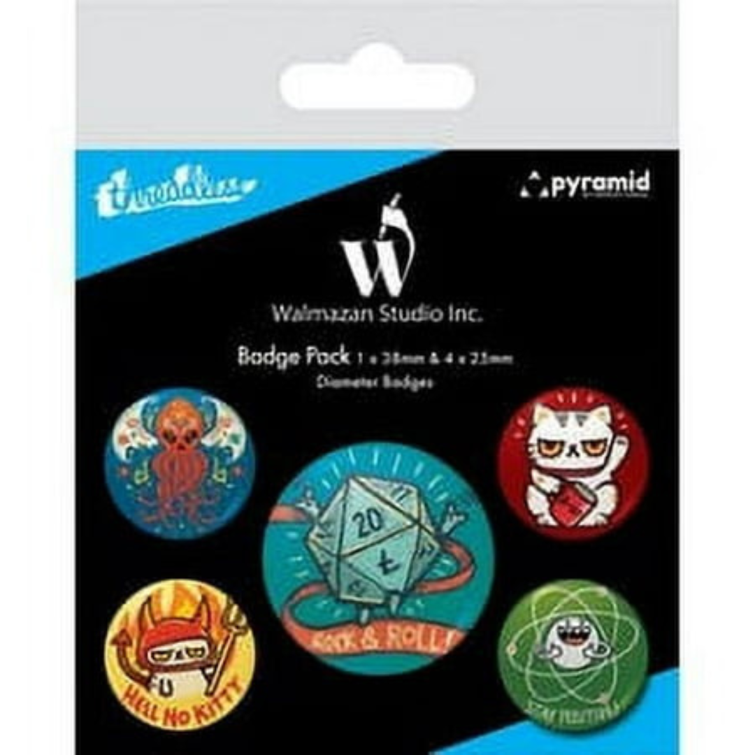 Cutesie D&D Pin Badges