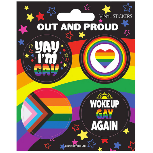 Out And Proud Vinyl Stickers