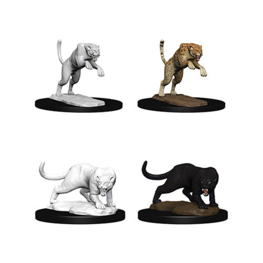 WizKids - D&D Nolzurs Marvelous Miniatures: Panther & Leopard - Wave 6