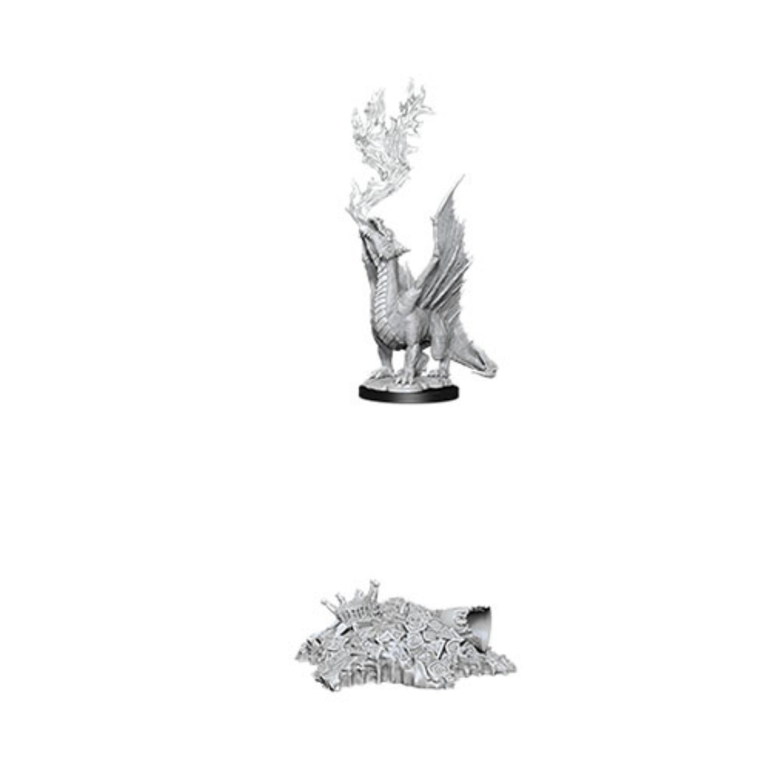 Wizkids - D&D Nolzurs Marvelous Miniatures: Gold Dragon Wyrmling & Small Treasure Pile - Wave 11