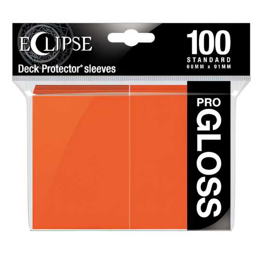 Ultra Pro - Eclipse Gloss Standard Sleeves 100 Pack - Pumpkin Orange