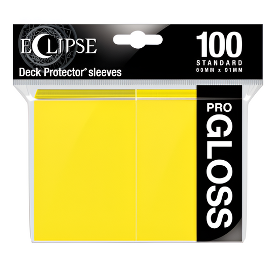 Ultra Pro - Eclipse Gloss Standard Sleeves 100 Pack - Lemon Yellow