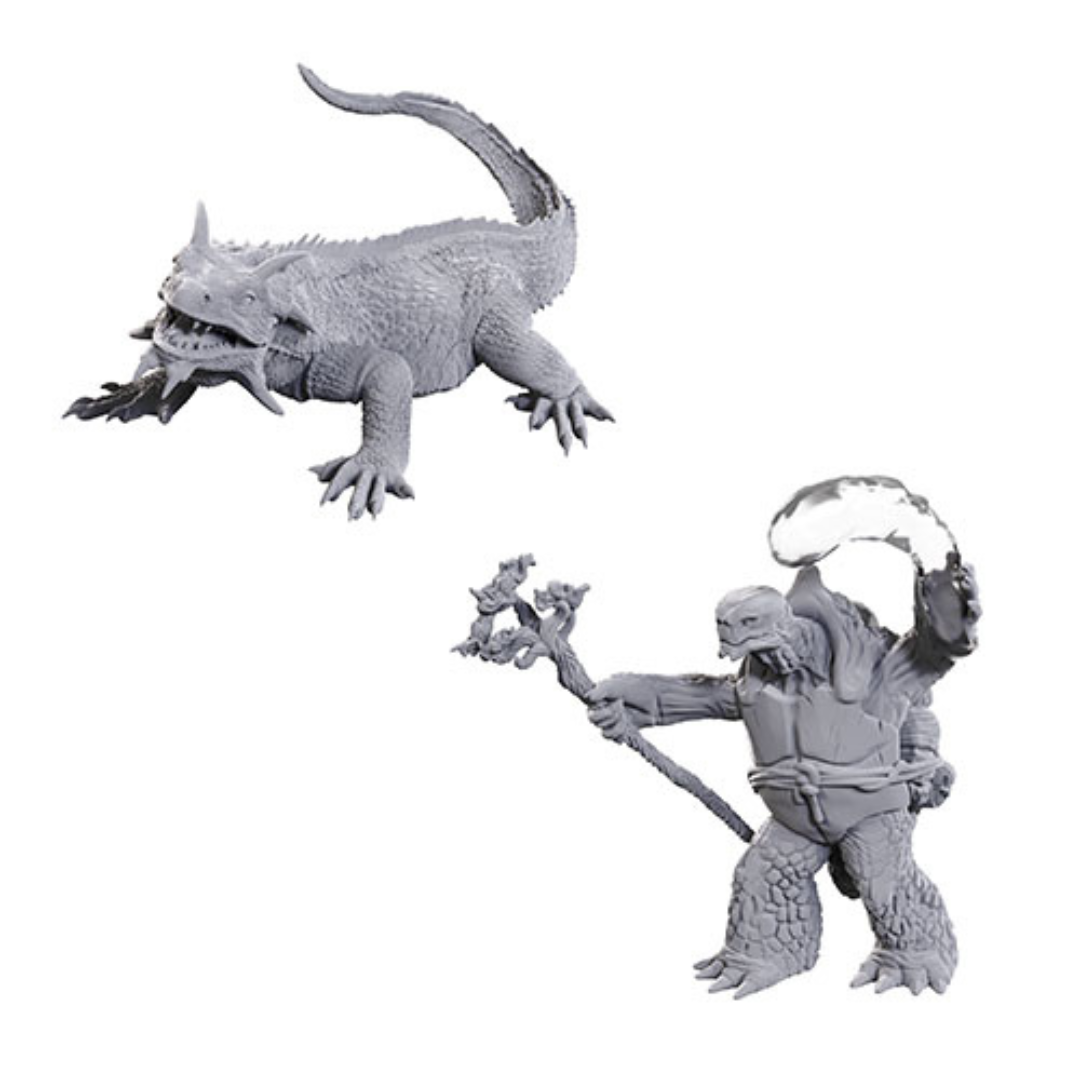 Wizkids - D&D Nolzurs Marvelous Miniatures: Tortle Druid & Wild Shape Giant Lizard - Wave 24