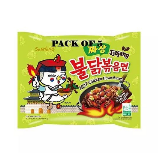 Samyang Buldak Ramen - Hot Chicken, Korean Black Bean Sauce Flavour 140g