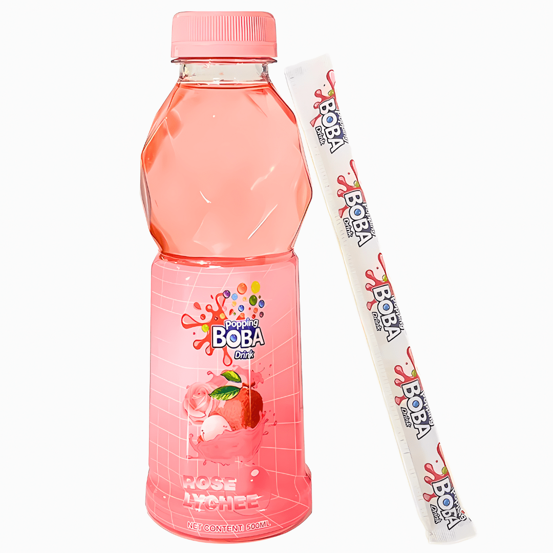 Oriental Popping Boba Drink - Rose Lychee Flavour 500ml