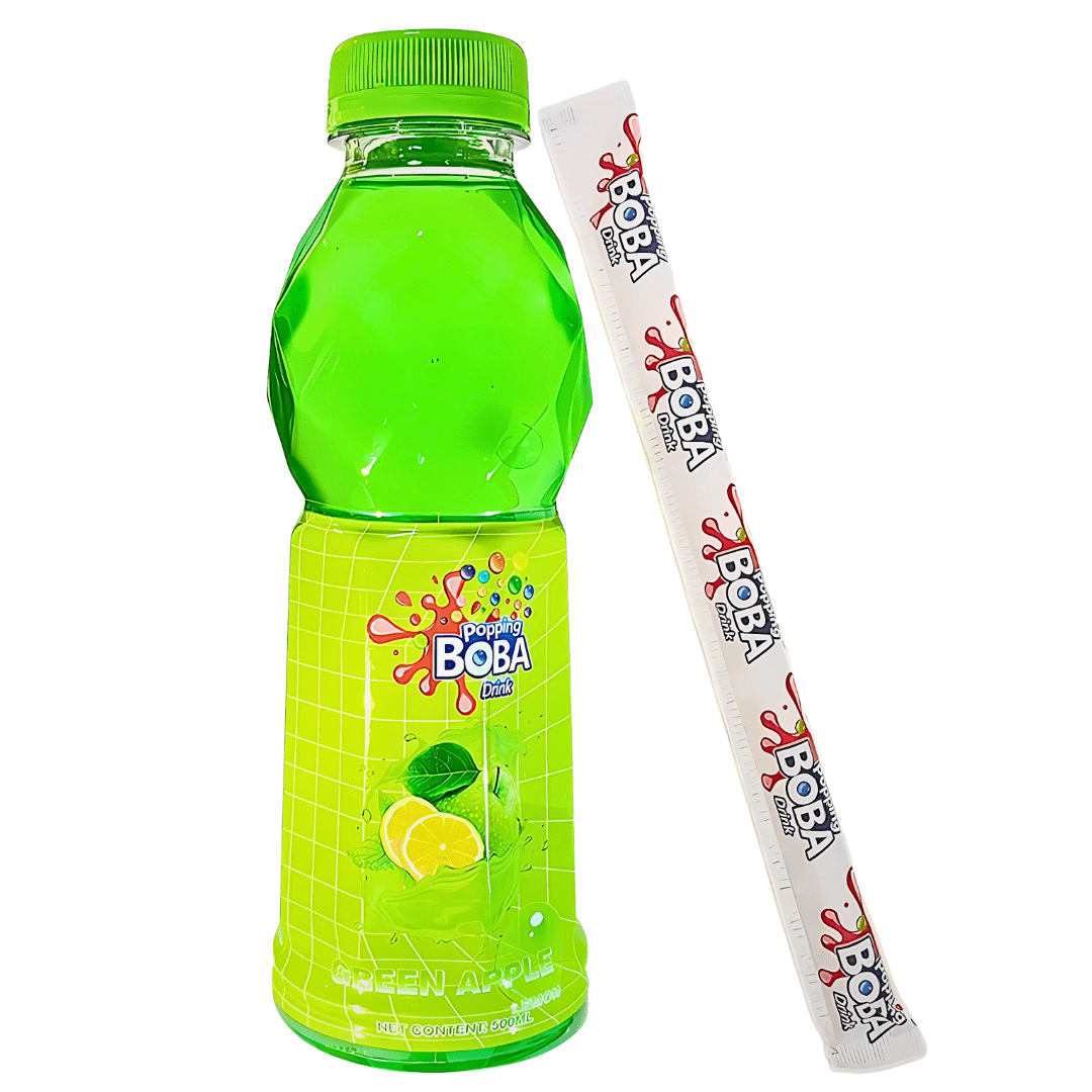 Oriental Popping Boba Drink - Green Apple Flavour 500ml