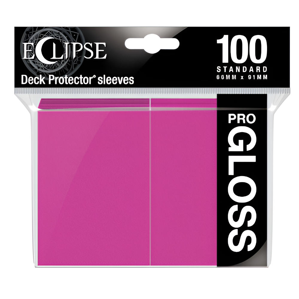 Ultra Pro - Eclipse Gloss Standard Sleeves 100 Pack - Hot Pink