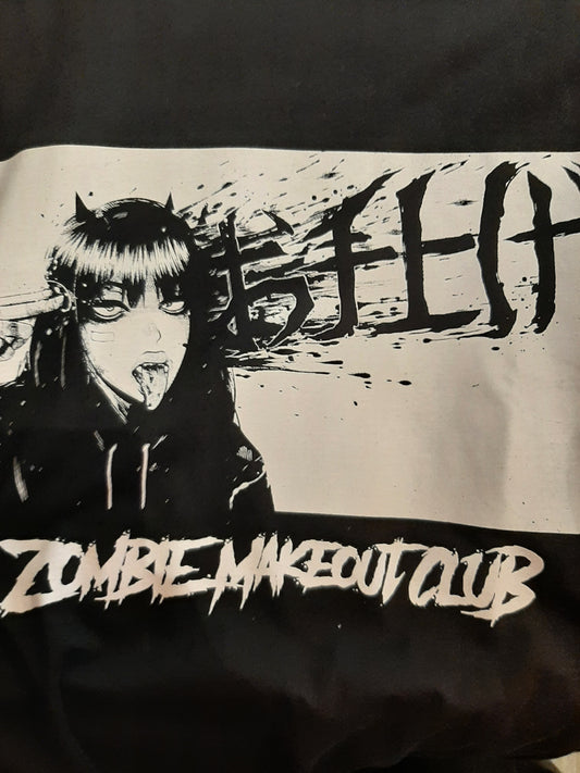 Zombie Makeout Club T-shirt Black (White Print)